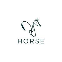plantilla de diseño de vector de inspiración de diseño de logotipo de caballo