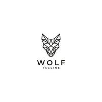 Wolf logo design icon template vector