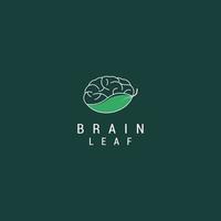 Nature brain logo design vector