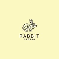 Rabbit geometric logo vector icon design template