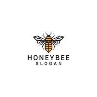 Honey bee logo design icon template vector
