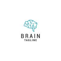 Nature brain logo design vector