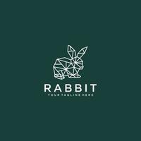 Rabbit geometric logo vector icon design template