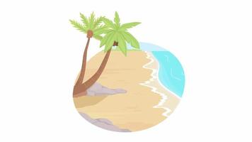 Animated seaside tropical resort video