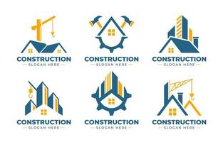 colección de logotipos de construcción vector