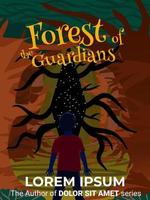 maqueta de un libro inventado llamado bosque de los guardianes adecuado para la ilustración de la portada del libro de fantasía vector