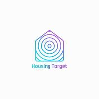 Home logo with circle shaped target. vector