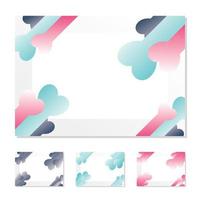 Colorful background of abstract shapes, soft gradation colors. Template for design vector