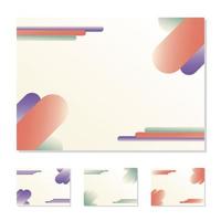 Colorful background of abstract shapes, soft gradation colors. Template for design vector