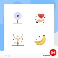 Modern Set of 4 Flat Icons and symbols such as camera cross play health halloween Editable Vector Design Elements