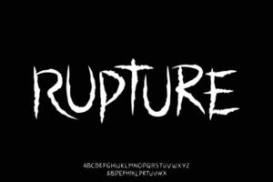 Unique horror brush stroke font vector with alternative style