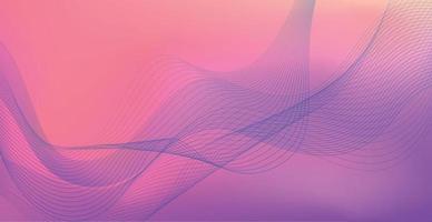 Panoramic colorful abstract stylish multi background with wavy lines - Vector