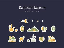 ramadán islámico mubarak fondo árabe ilustración ornamento patrón elemento abstracto árabe islam vector