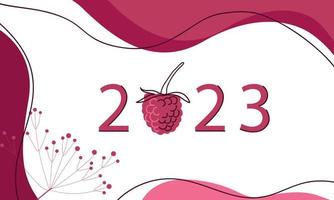 Background with raspberry berry color of the year 2023 vector