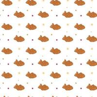 A pattern of delicious Taiyaki cookies vector