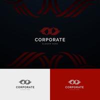 Logo Symbol Infinity Fire Abstract Style with Red Color vector