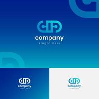 Logo Symbol Key Connection Abstract Style Blue Color vector