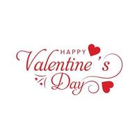 Happy Valentine's Day Lettering For holiday greeting card, poster, banner Free vector