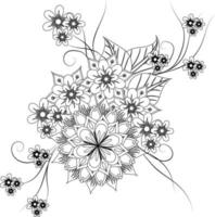 black and white mandala vector