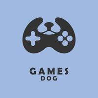 gráficos vectoriales del logotipo del icono del juego de combinación de perros vector