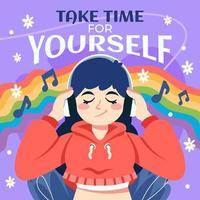Take Time with Music vector