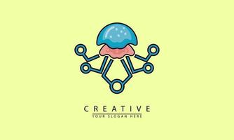 robotic octopus vector for logo icon