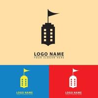 icono de logotipo de edificio de gobierno de edificio de vector