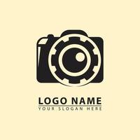 camera and settings logo icon combination vector. vector