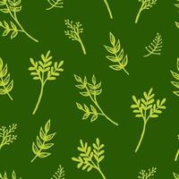 Seamless pattern with herbs and plants. Vector illustration.