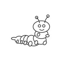 caterpillar education icon line vector. vector