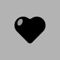 icono de logotipo de globo de corazón negro vector