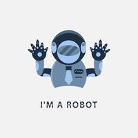 serving robot vector illustration