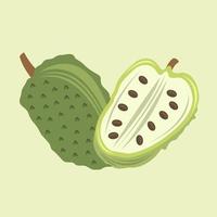 Soursop vector illustration for graphic design and decorative element