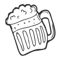 Doode beer glass Vector icon sketch