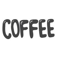 Coffee time. Coffee phrase in doodle style vector