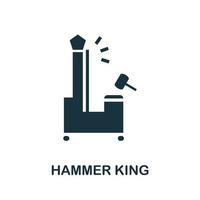 Hammer King icon. Simple element from amusement park collection. Creative Hammer King icon for web design, templates, infographics and more vector