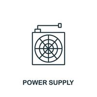 Power Supply icon from clean energy collection. Simple line element Power Supply symbol for templates, web design and infographics vector