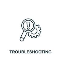 Troubleshooting icon from customer service collection. Simple line element Troubleshooting symbol for templates, web design and infographics vector