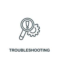 Troubleshooting icon from customer service collection. Simple line element Troubleshooting symbol for templates, web design and infographics vector