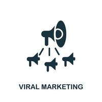 icono de marketing viral. elemento simple de la colección de marketing de contenido. icono de marketing viral creativo para diseño web, plantillas, infografías y más vector