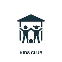 icono del club de niños. elemento simple de la colección de desarrollo infantil. icono de club de niños creativos para diseño web, plantillas, infografías y más vector