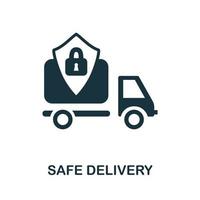 Safe Delivery icon. Simple element from delivery collection. Creative Safe Delivery icon for web design, templates, infographics and more vector