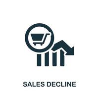 Sales Decline icon. Simple element from Crisis collection. Creative Sales Decline icon for web design, templates, infographics and more vector