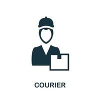 Courier icon. Simple element from delivery collection. Creative Courier icon for web design, templates, infographics and more vector