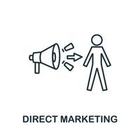 Direct Marketing icon from digital marketing collection. Simple line element Direct Marketing symbol for templates, web design and infographics vector