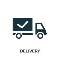 Delivery icon. Monochrome simple Delivery icon for templates, web design and infographics vector