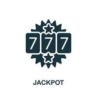 Jackpot icon. Simple element from casino collection. Creative Jackpot icon for web design, templates, infographics and more vector