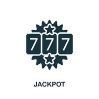 Jackpot icon. Simple element from casino collection. Creative Jackpot icon for web design, templates, infographics and more vector