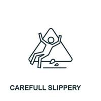 Careful Slippery icon from cleaning collection. Simple line element Careful Slippery symbol for templates, web design and infographics vector