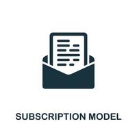 Subscription Model icon. Simple element from content marketing collection. Creative Subscription Model icon for web design, templates, infographics and more vector